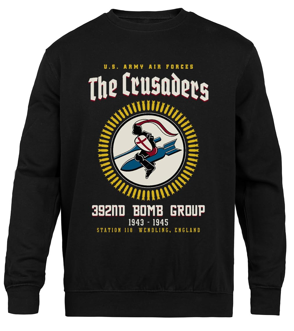B 24 392nd Bomb Group Jersey Cuello Redondo Unisex Negro