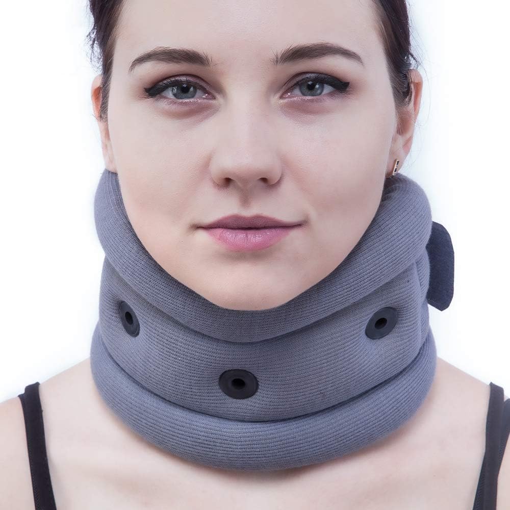 BPL Medical Technologies OrthoCare Soft Cervical Collar for Neck Support & Pain Relief | for Post-Surgery, Injury & Arthritis | Soft Comfortable & Durable for Men & Women - Grey - L