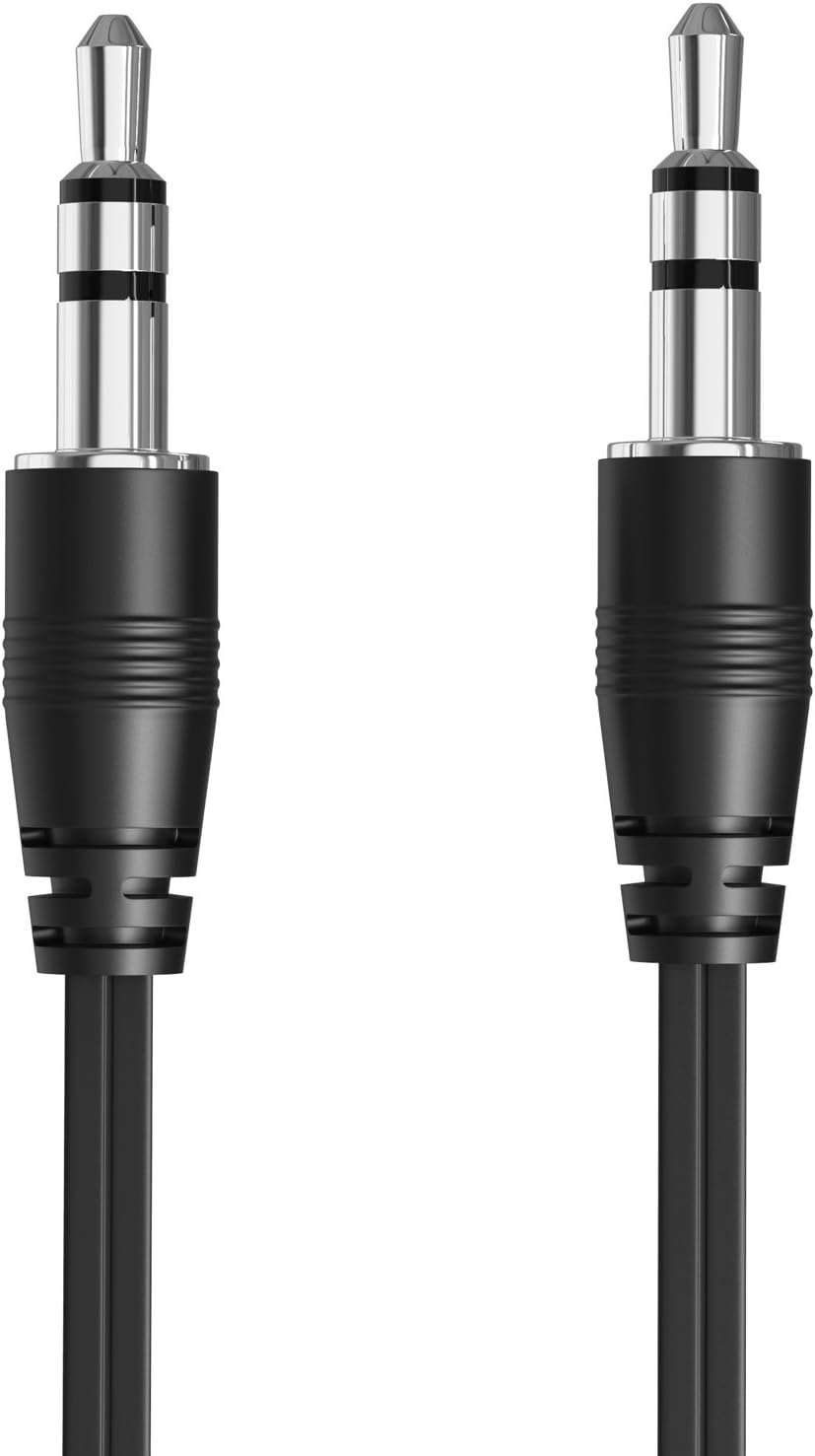 Fosmon 3.5mm Car Aux Auxiliary Retractable Stereo Audio Cable Cord for Galaxy S9 Plus/S9/S8 Plus/S8/S7 Edge,Galaxy S10 / S10 Plus / S10e, Note 8, Google Pixel 2 XL, LG V30/G6 - Black