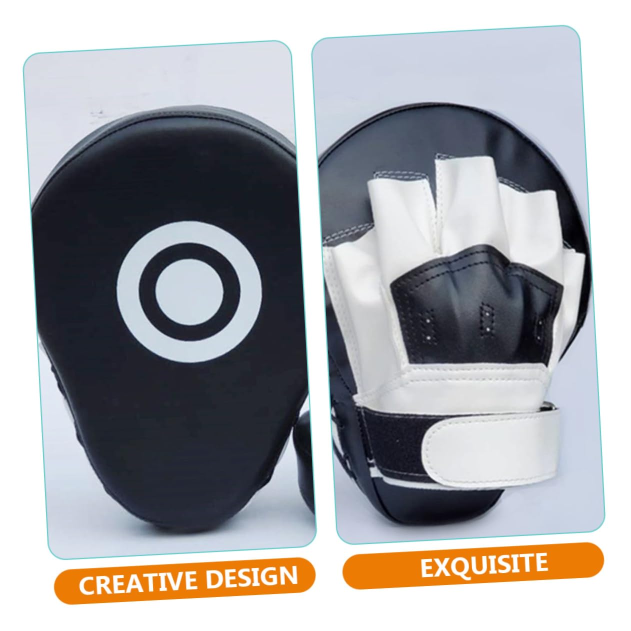BESPORTBLE 2pièces Coussin De Boxe PU avec Mitaines De Frappe Équipement Entraînement Arts Martiaux Coussin De Frappe Taekwondo Résistant Aux Chocs pour Kickboxing Et Karaté