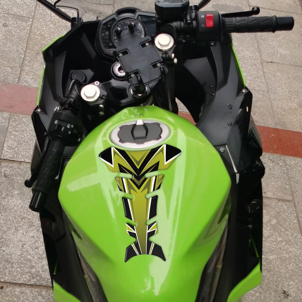 Motorrad Tank-Aufkleber Aus Weichem Gummi – Fischgrätmuster, Schwarz, Für Phantom & Mehr