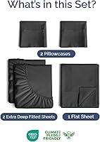 Vista 381 de Extra Deep Pocket Split King Sheets - 5 Piece Breathable & Cooling Bed Sheets - Hotel Luxury Bed Sheet Set - Soft, Wrinkle Free & Comfy - Easily