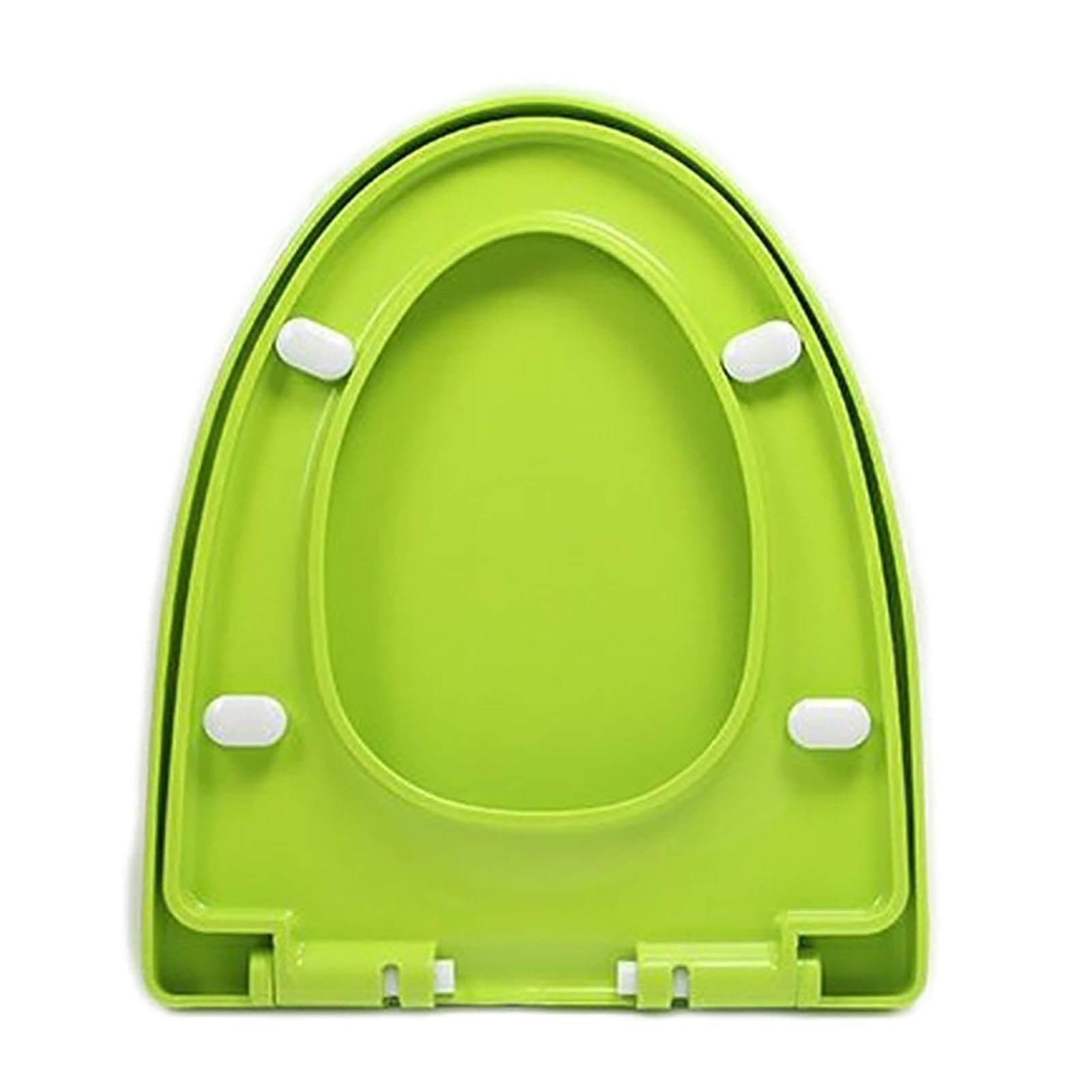 Slow Close Toilet Seat - Soft Close and Quick Release for Easy Cleaning and Flexi-Fix Adjustable Hinges with Top Fix Hinge Fittings, V-Shaped, PP, 45x37cm, Green