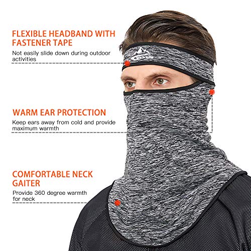 Polaina de pescoço, Andoer Pescoço Aquecedor Homens Mulheres Balaclava À Prova De Vento Capa De Face