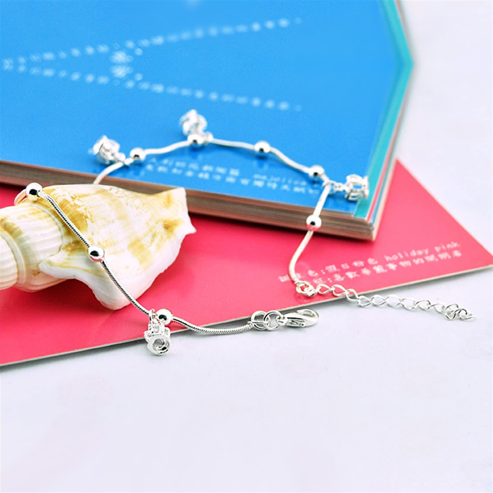 Fußkettchen Sommermode Fußkettchen für Frauen Fußschmuck 925 Sterling Silber Fußkette Frauenschmuck Frauen Fußkettchen