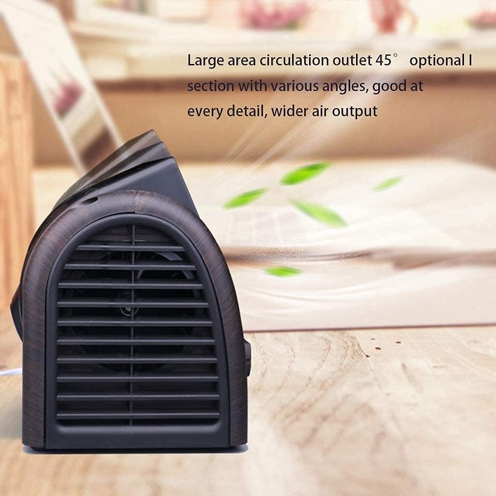 Air Cooler for Home Office Evaporative Coolers Air Conditioners Mini Fan Air Conditioning Refrigeration Desktop Small Fan Student Dormitory Office Office Bed Silent Leafless Fan Heating C (Black)