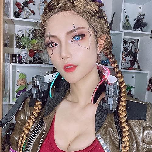 AFBeauty Blonde Brown Braided Wig for Women Synthetic 30 Inch Brown 4 Braids Lace Front Wig Heat Resistant Fiber Daily Cosplay Makeup Wig