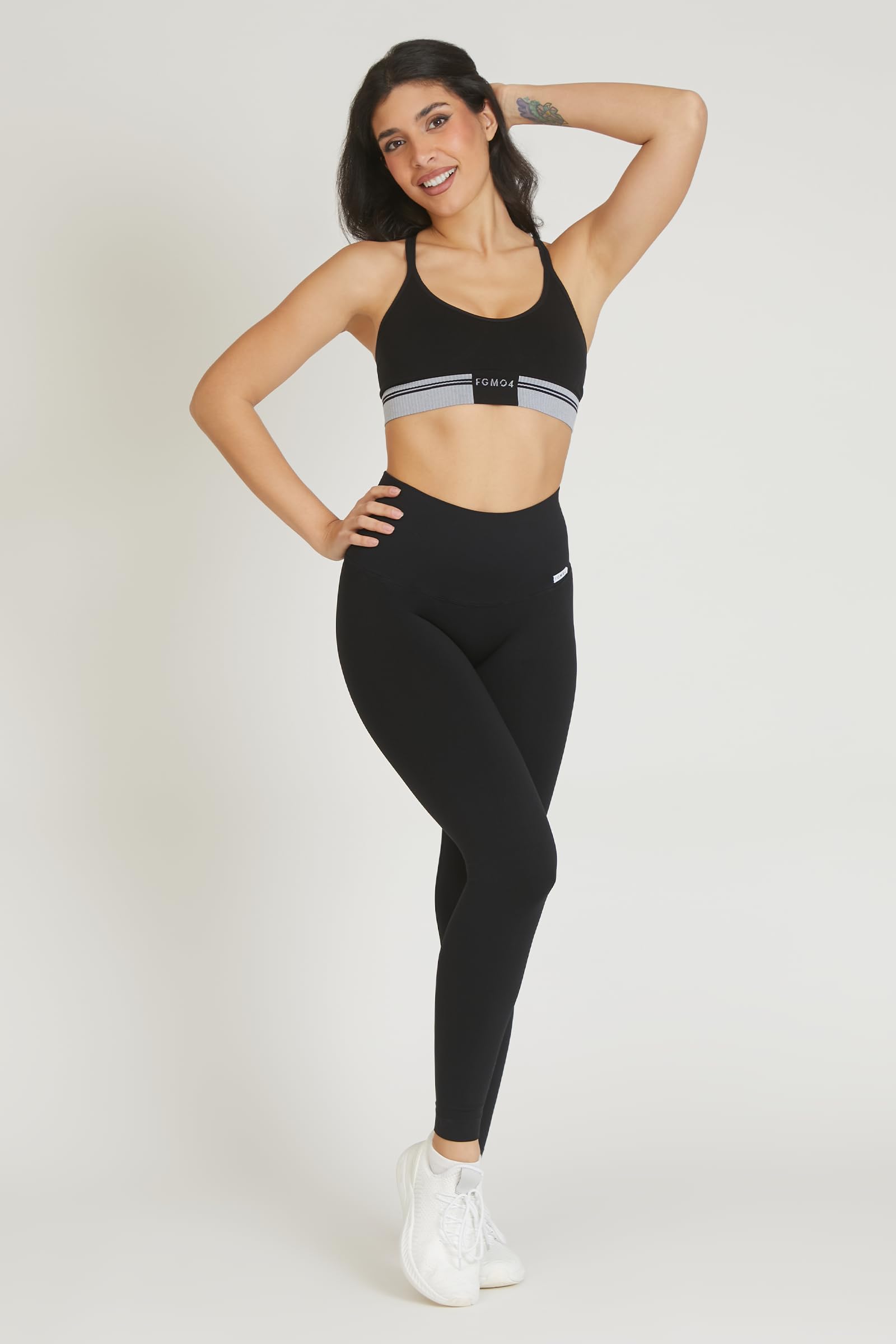 FGM04 Donna - Leggings all-Up, Modellante,XS-S/M-L, Vita Alta, Tecnologia F.I.R., Made in Italy, Perfetti per Yoga e Palestra