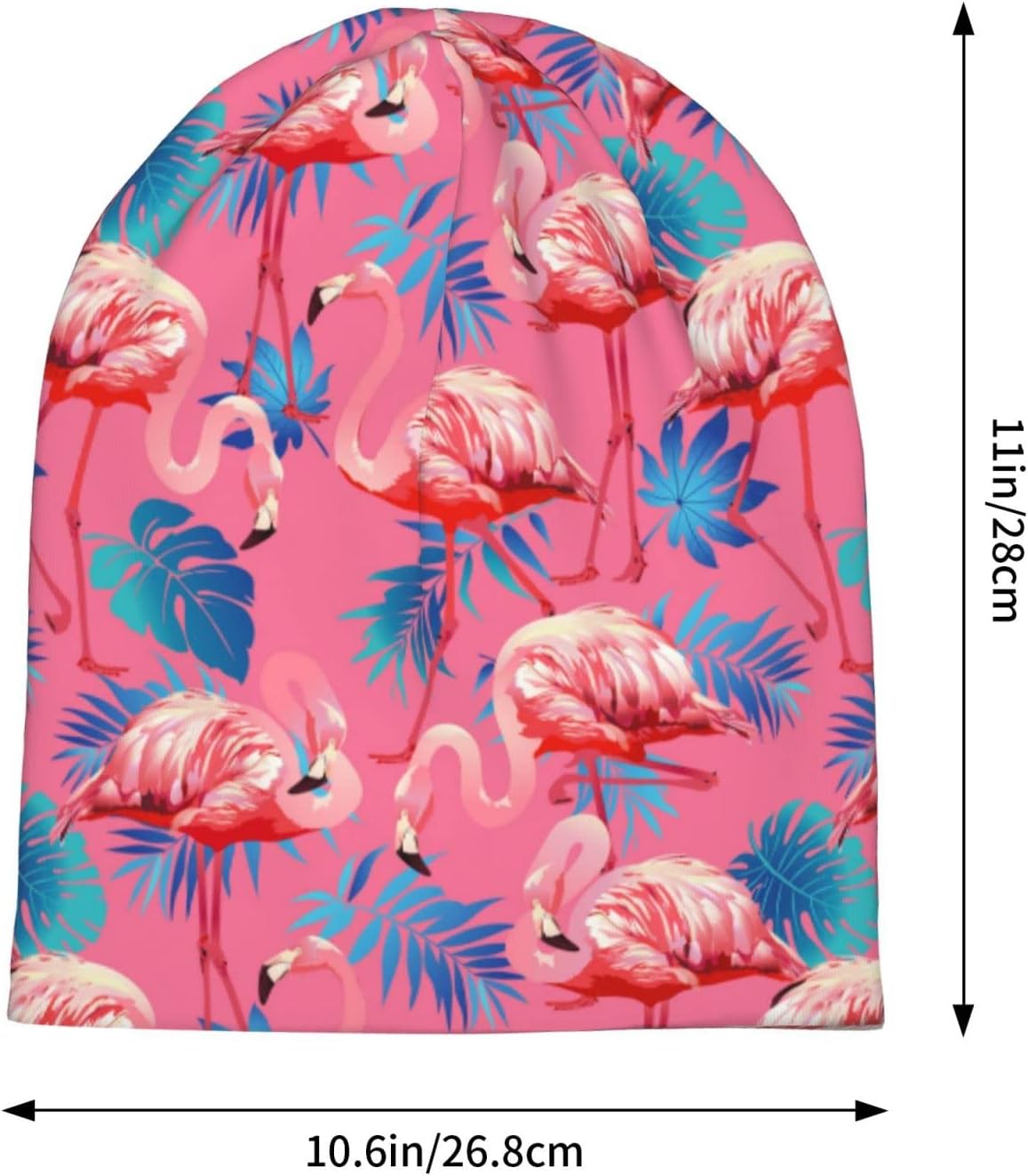 Flamingo Beanie Chemo Hat Cancer Headwear Knitted Hats Baggy Slouchy Scarf Cap for Adults Women Men - Image 2