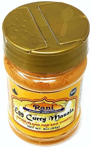 Miniatura 7 de Rani Egg Curry Masala Indian Mezcla de 21 especias 3oz (85g) Tarro PET  Shaker Top para tus huevos o tofu  Todo natural  Vegano  Apto para gluten