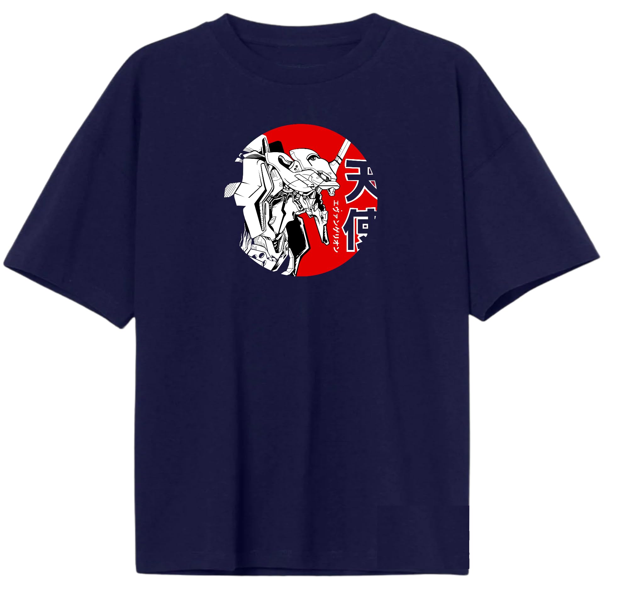 aallookartAnime Neon Genesis Evangelion Printed T Shirt for Men and Women Pure Cotton Regular Fit.