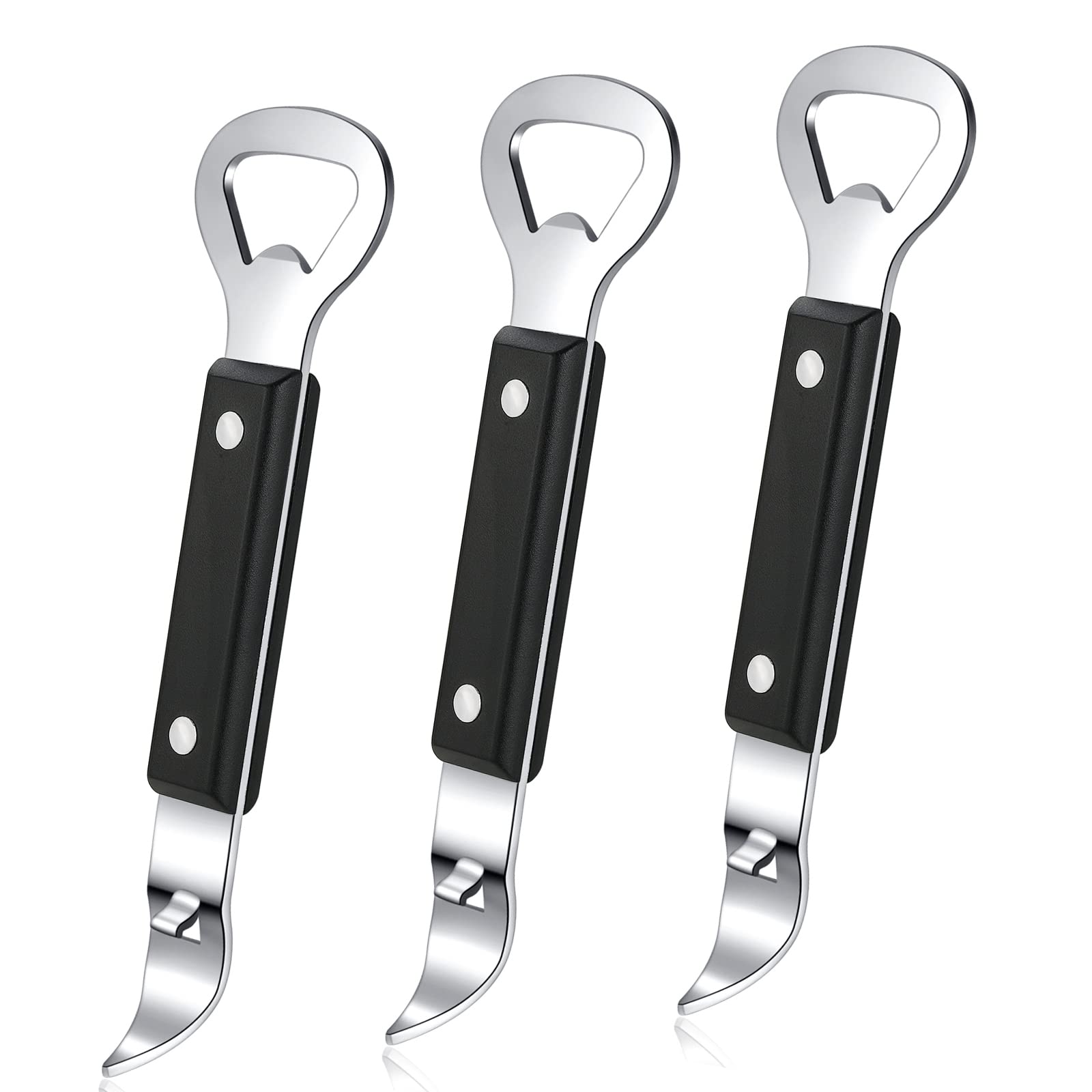 HANCELANT Can Punch Bottle Opener, Manual Stainless Steel Can Opener 3 Pack