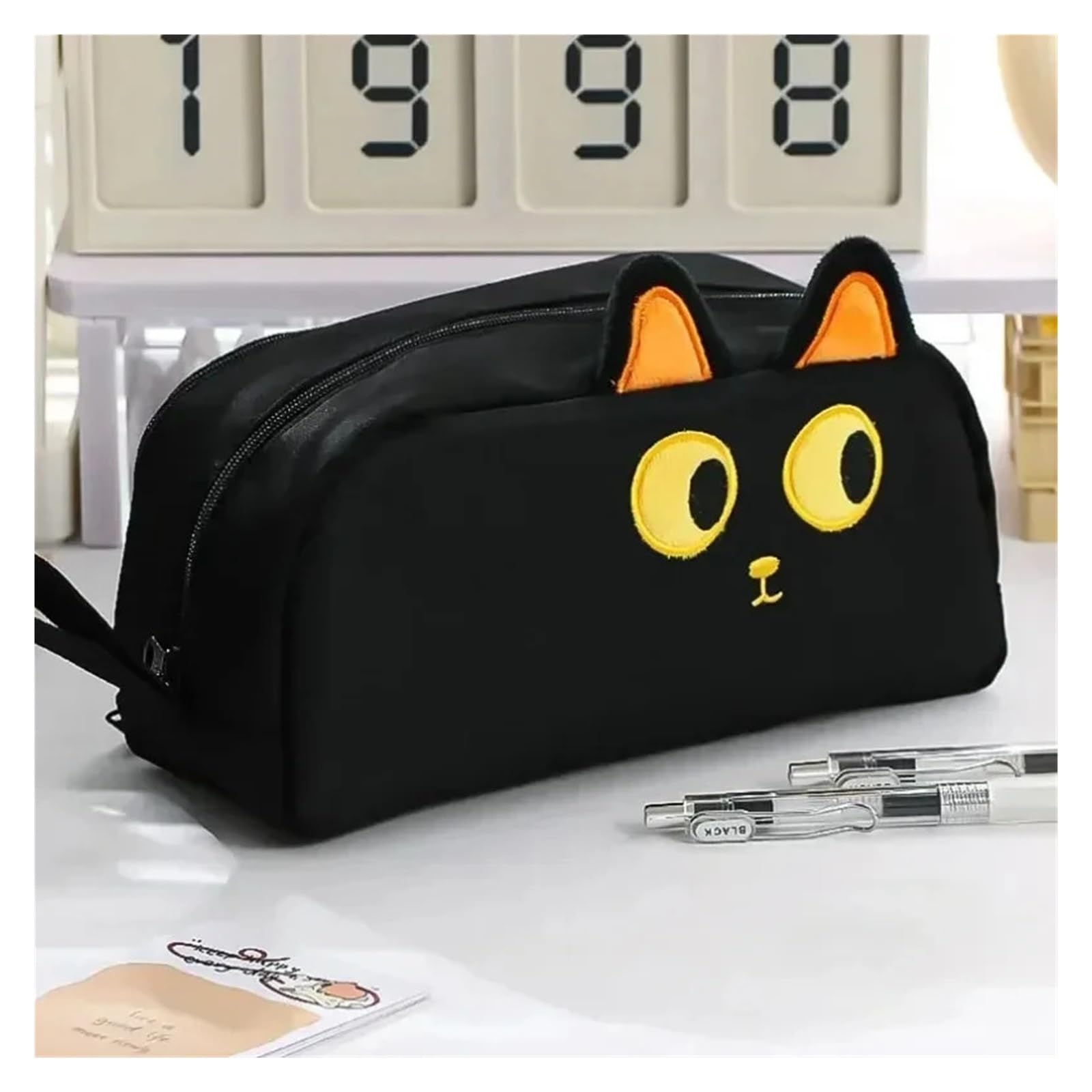 Astuccio con orecchie di gatto for la scuola e l'ufficio