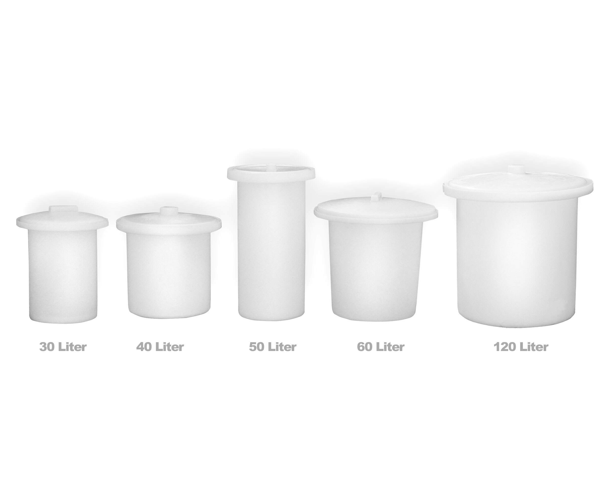Fischer Kellereitechnik 40 Liter Sauerkraut-Fass/Sauerteig-Bottich: Gär-Behälter/Surfass mit hermetischem Wasserrand für Sauerkraut Herstellung oder Fermentierung von Teig