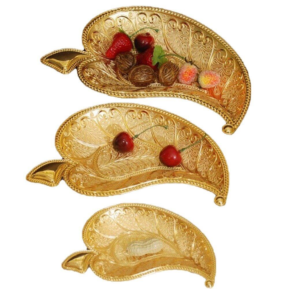 Plat pour collations, biscuits et fruits en lot de 3 plateaux de service