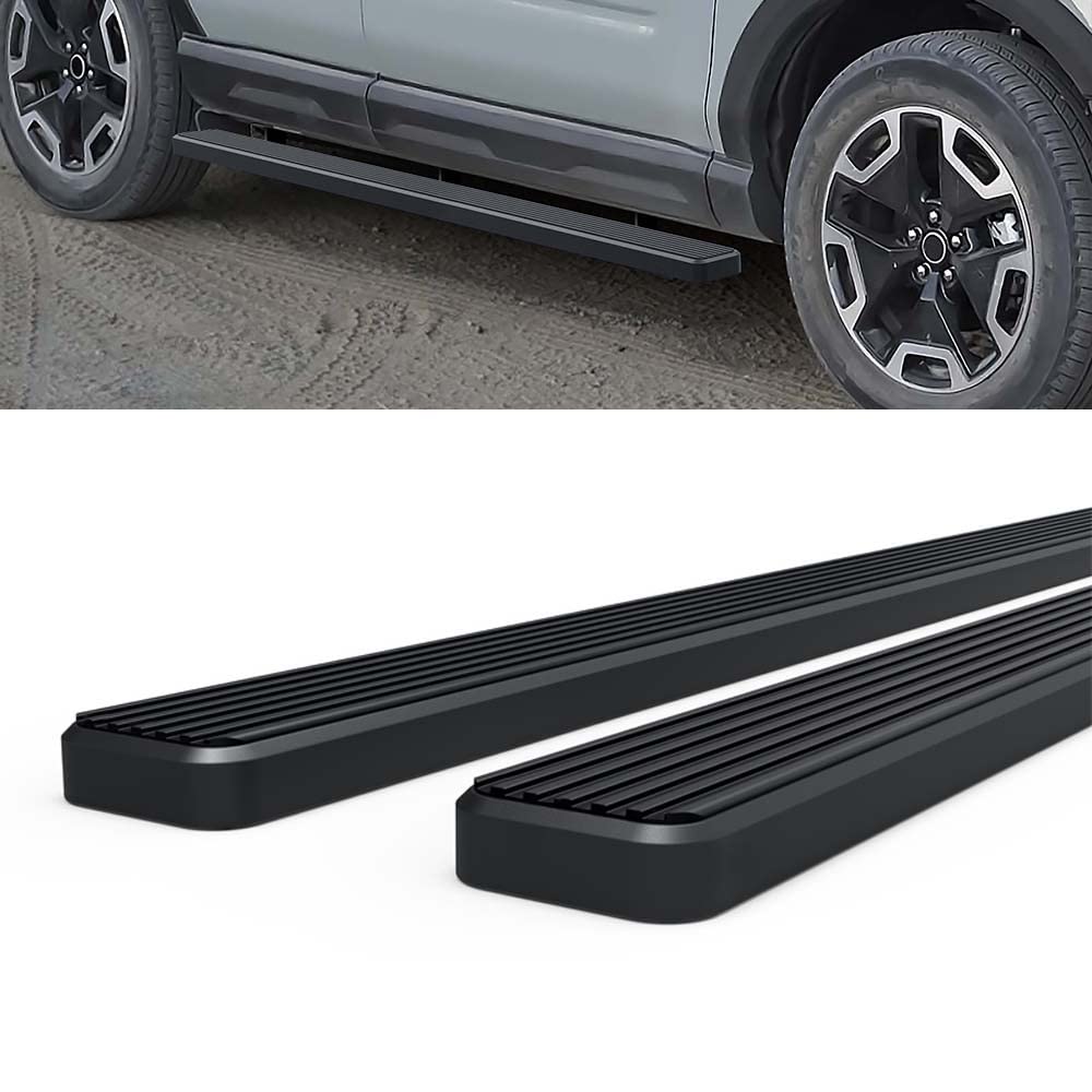 HD Ridez Running Board Side Step Bars 6" Black Compatible With Ford Explorer 2002-2005 (Include Diesel Models With DEF Tanks) (Nerf Bar Side Steps