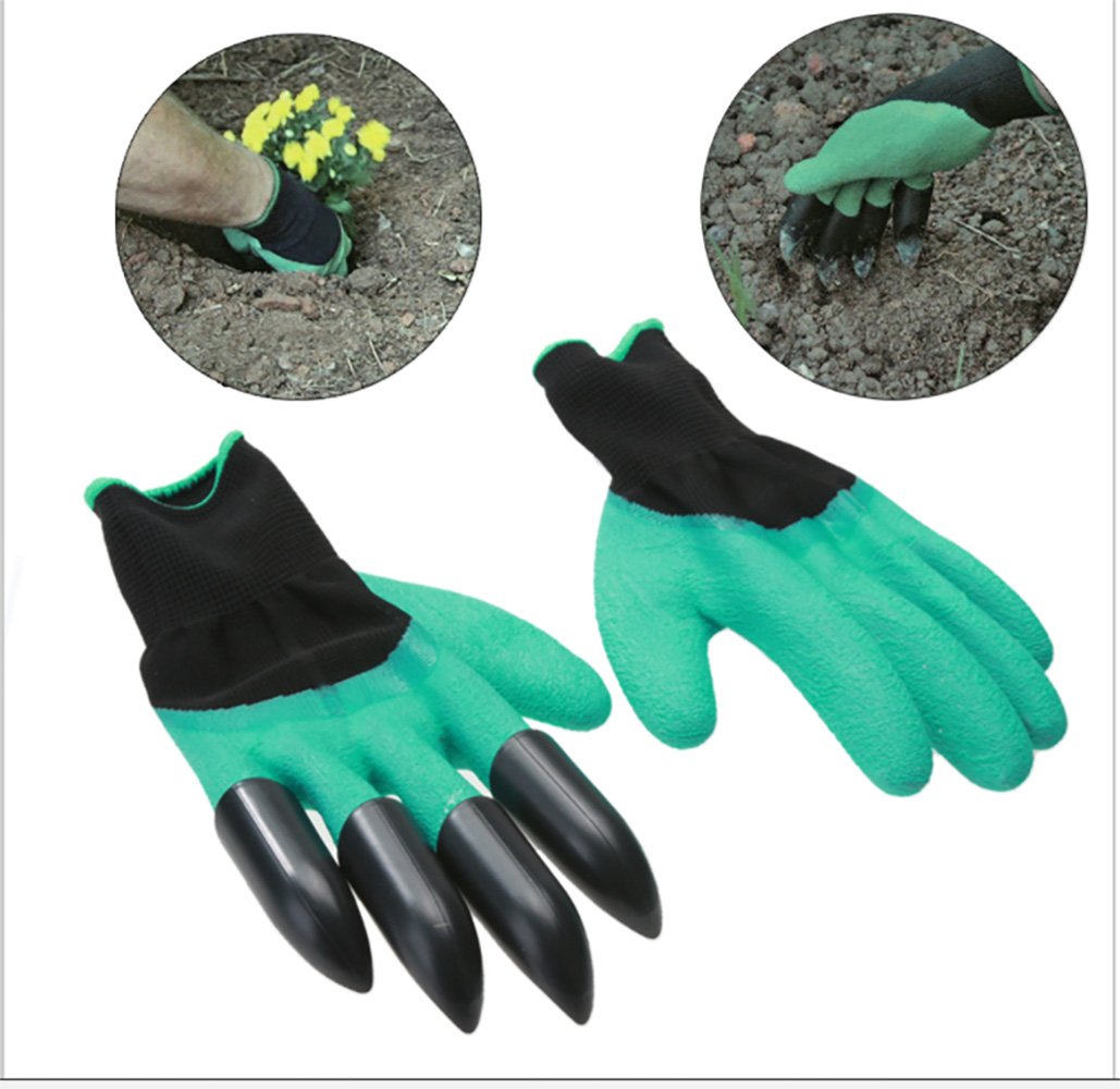 MosQuick® -1 Pair Heavy Duty Garden Gloves and Gardening Tools -Essential Home Garden Accessories, Perfect for Farming & Agriculture Tasks, Garden Tools with 4 Abs Plastic Claws - Green (B0746F96F2) Amazon Price History, Amazon Price Tracker