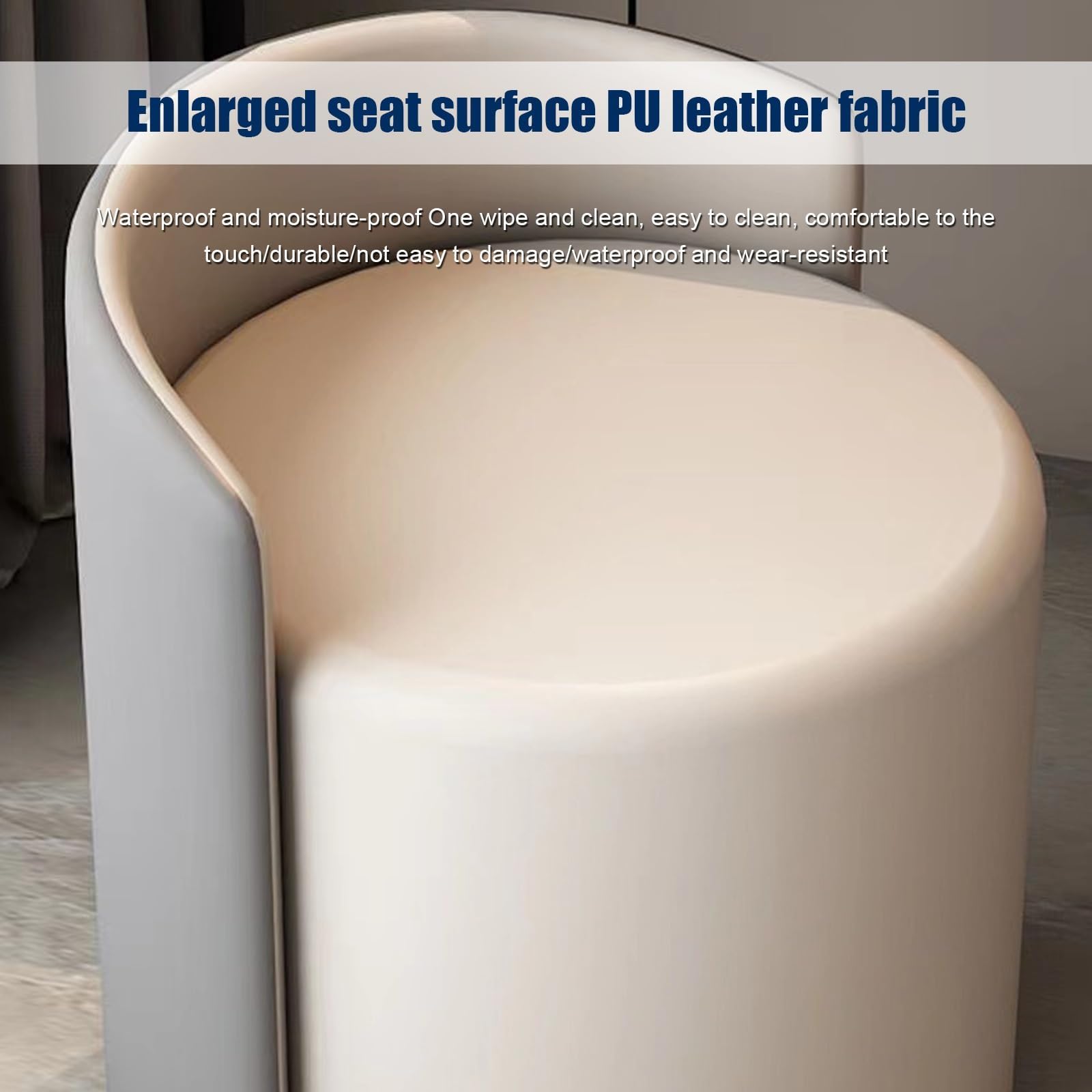 Get Set Style Pouf Ottomano Rotondo Imbottito Multiuso - Sedia Per Trucco, Poggiapiedi, Seduta Extra Per Soggiorno E Camera Da Letto