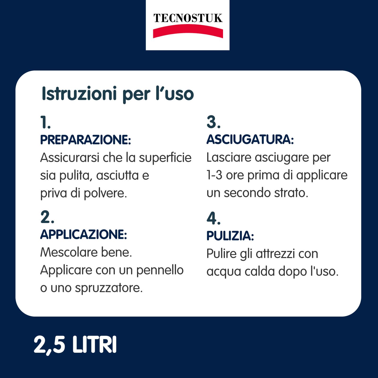Eurocali Freddo Stop Tecnostuk lt.2,5 Rivestimento Termico Traspirante per Interni ed Esterni Made in Italy - Termoisolante per Muri Molto Freddi Freddostop
