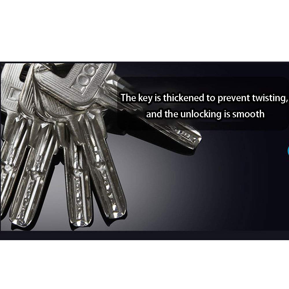 Door Lock External Door Lock Night Latch Push Sliding Gate Lock High Security for Your Home or Workplace with 5 Keys(Open Right) - Image 2