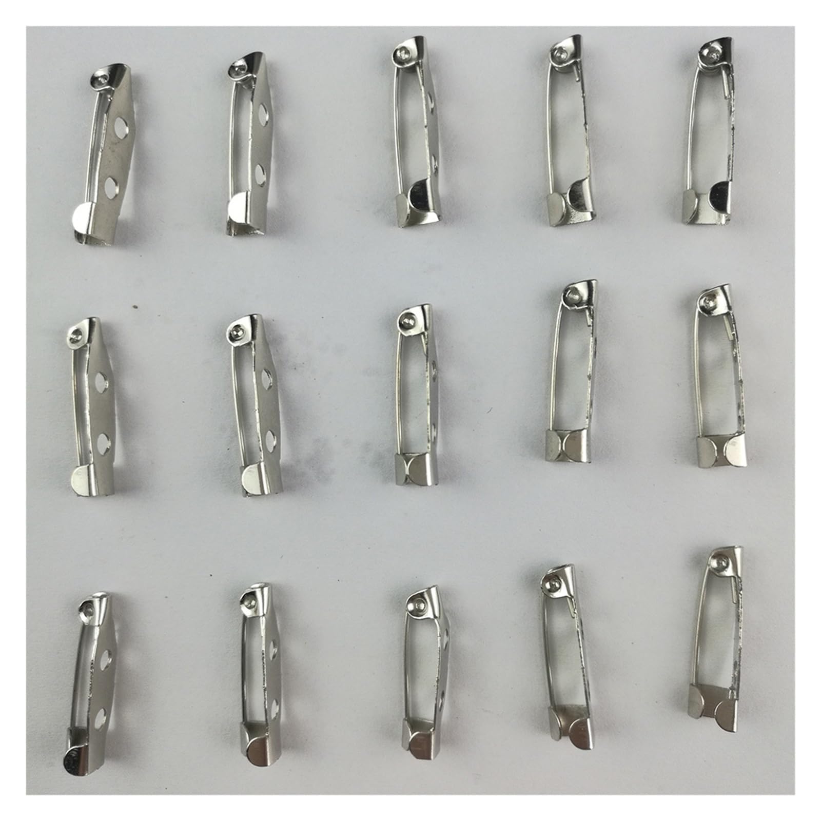 Bandejas de alfileres de Broche con, broches Base 50 Piezas de Broche de Tono de Hierro, pasadores de Barra de Captura, Accesorios de joyería for broches de Bricolaje, fabricación de 20/25 mm (Color: