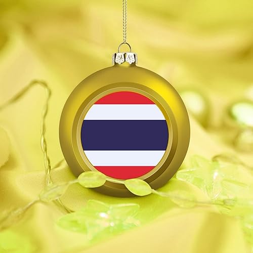 Vista 140 de Adornos dorados de bola de Navidad de Trinidad y Tobago, adorno de bola de bandera de Trinidad y Tobago, adornos de Navidad de bandera nacional