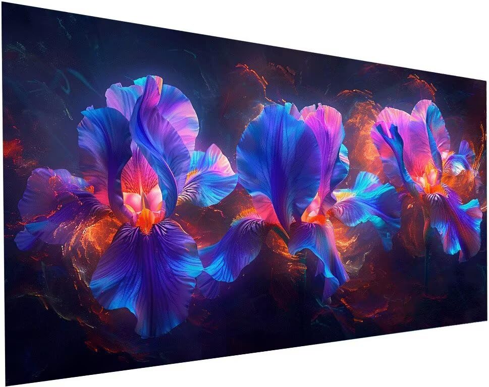 Peinture diamant fleurs 50x100 cm pour transformer votre décoration de chambre