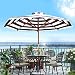 YRRA Parasol,Garden Parasol, diámetro 270 cm,mástil de maderaSombrilla para Exterior Jardín Terraza...