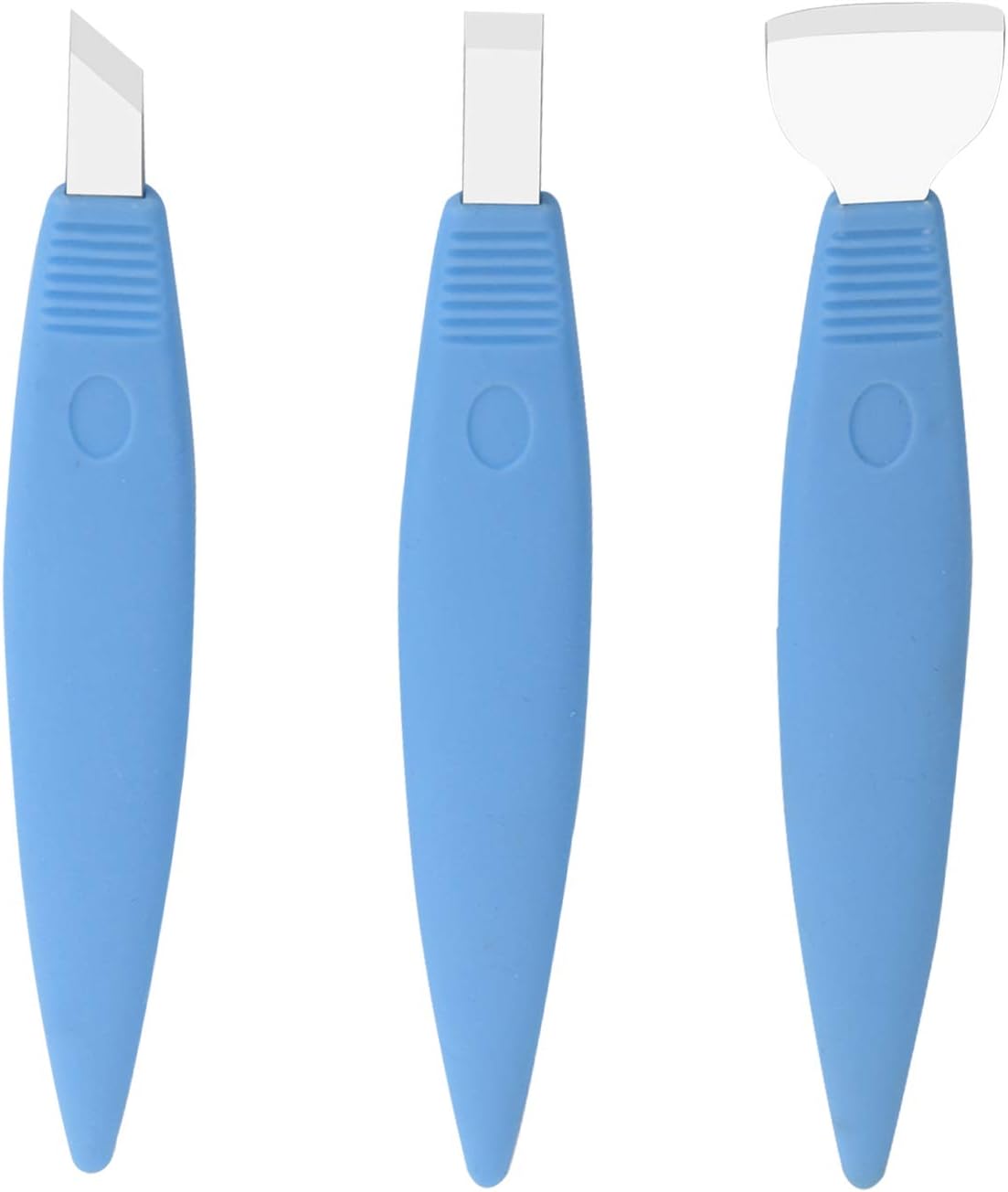 Pedicure Knife Set for Feet, 3Pcs Stainless Steel Pedicure Knife Tools Ingrown Toe Nail Foot Callus Dead Skin Remover Nail for Feet Grooming Nail Care Tools Kit for Nail Corn Callus(Dark Blue Suit)