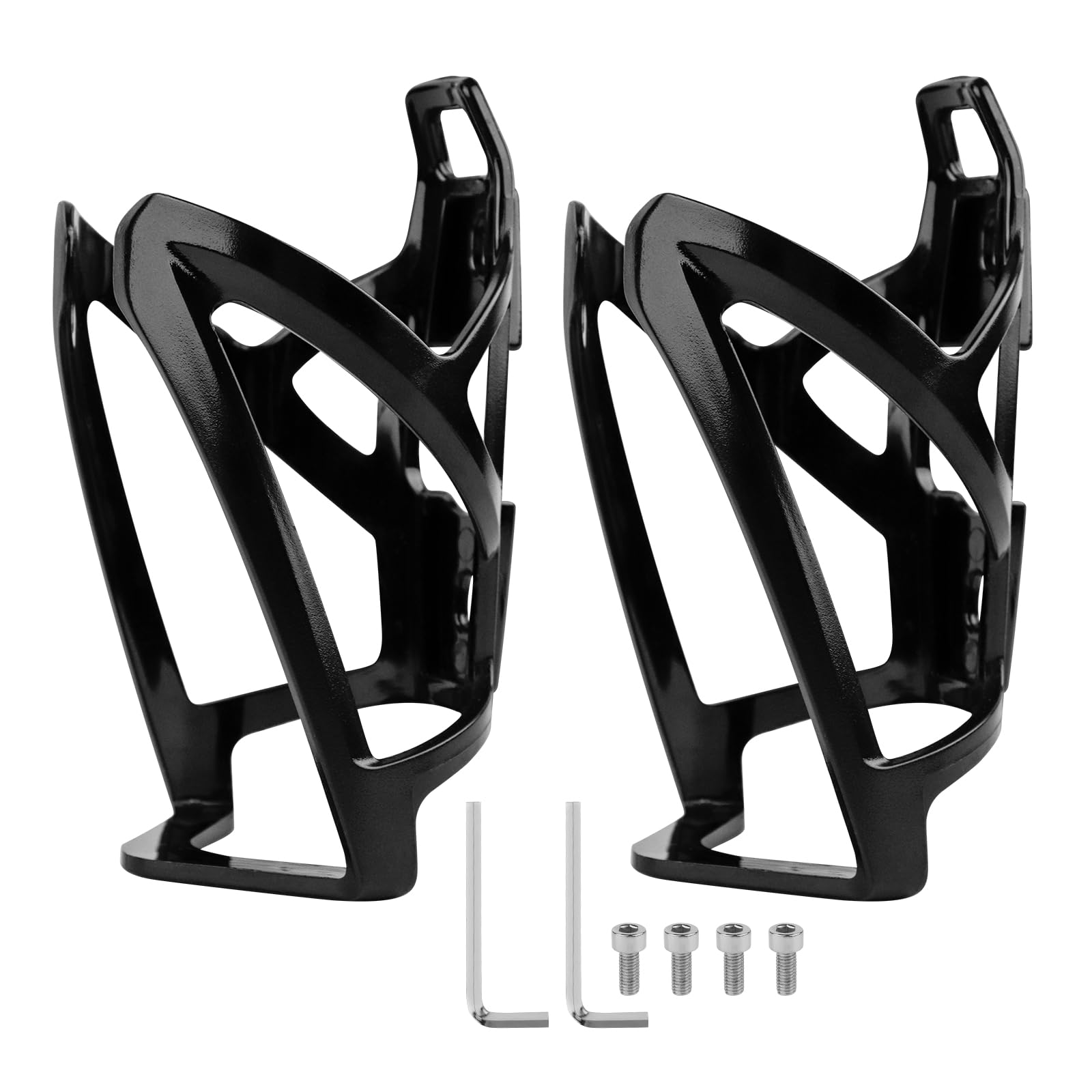 2 Portabotellas Para Bicicleta - Negros, Ligeros, Compatibles Con Bicicleta De Carretera, MTB Y Trekking