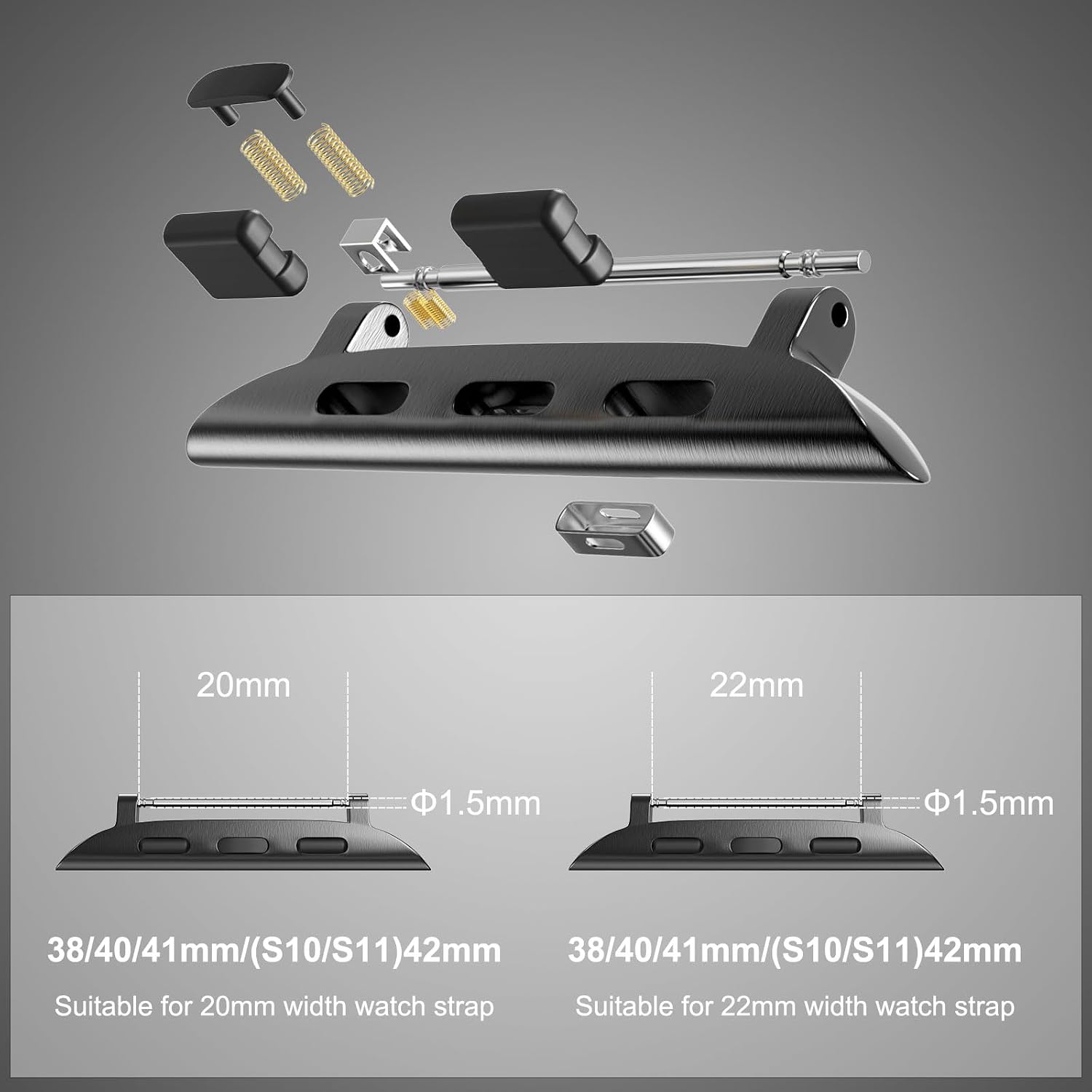 Spring Bar Watch Connector for Apple Watch Band Replacement Adapter image 4
