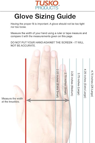 Miniatura 7 de Tusko Products Mejores Guantes de Goma de Nitrilo para Limpieza, Hogar, Lavar Platos, Sin Látex, Sin Vinilo, Reutilizables no Desechables, Talla