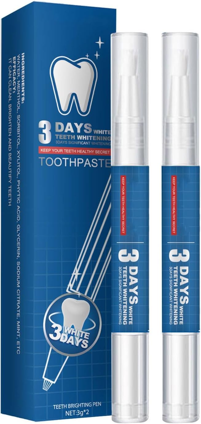 Glowbrite Teeth Whitening Pen, Gum Shield Therapy Gel, Teeth Whitening Essence Pen, 3 Days White Teeth Whitening, Teeth Whitening for Sensitive Teeth and Gums (2pcs)
