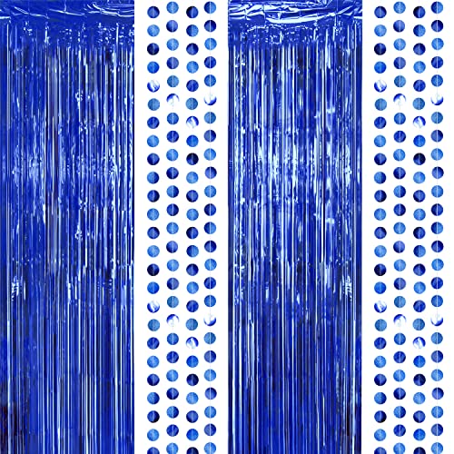 Cortina de oropel con flecos, telón de fondo con guirnalda circular colgante para fiesta de cumpleaños, boda, compromiso, novia, baby shower, cumpleaños, dulce, 16 suministros de fiesta (oro champán) Cover