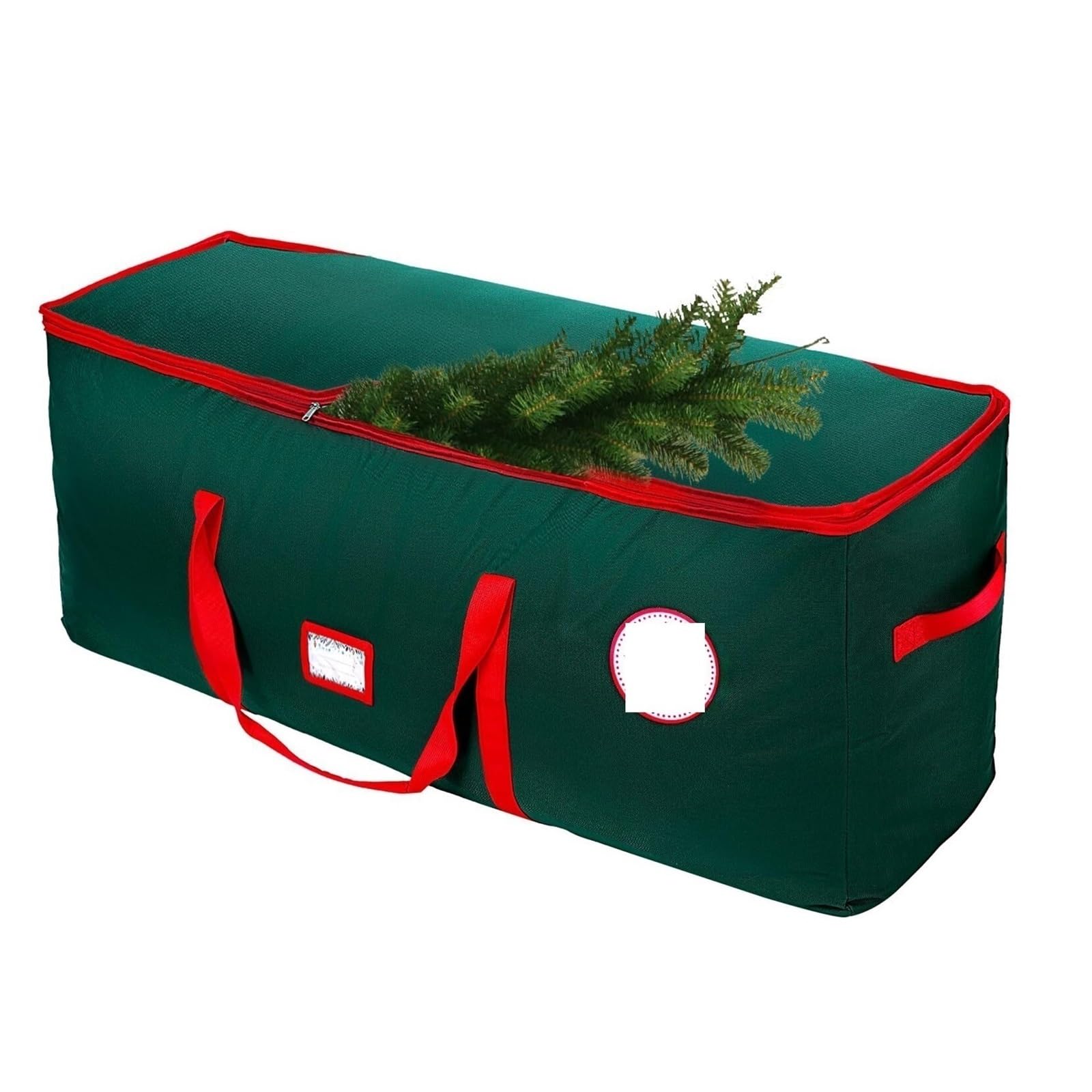 Tasche Weihnachtsbaum-Aufbewahrungstasche Mit Griffen, Glattem Doppelreißverschluss Und Etikettenkarte Weihnachtsbaum