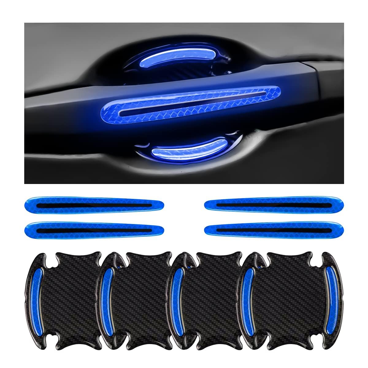 GEFDC 8 Pcs Car Door Handle Stickers for Abarth 595 (facelift 2016) 2016-2026, Car Protection Film Durable Adhesive Scratch Guard Exterior Handle Wrap