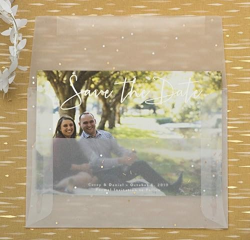 Miniatura 5 de JAM PAPER Sobres para folletos de 7 12" x 10 12" - Vellum translúcido transparente - 50 unidades