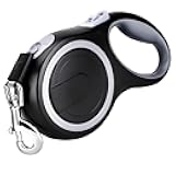 26Ft Retractable Dog Leash, Heavy Duty Great Leash for Dog up to 110 lbs, Anti-Slip Rubberized Handle, One-Handed Brake, Strong Nylon Tape, Tangle Free(Large Size).