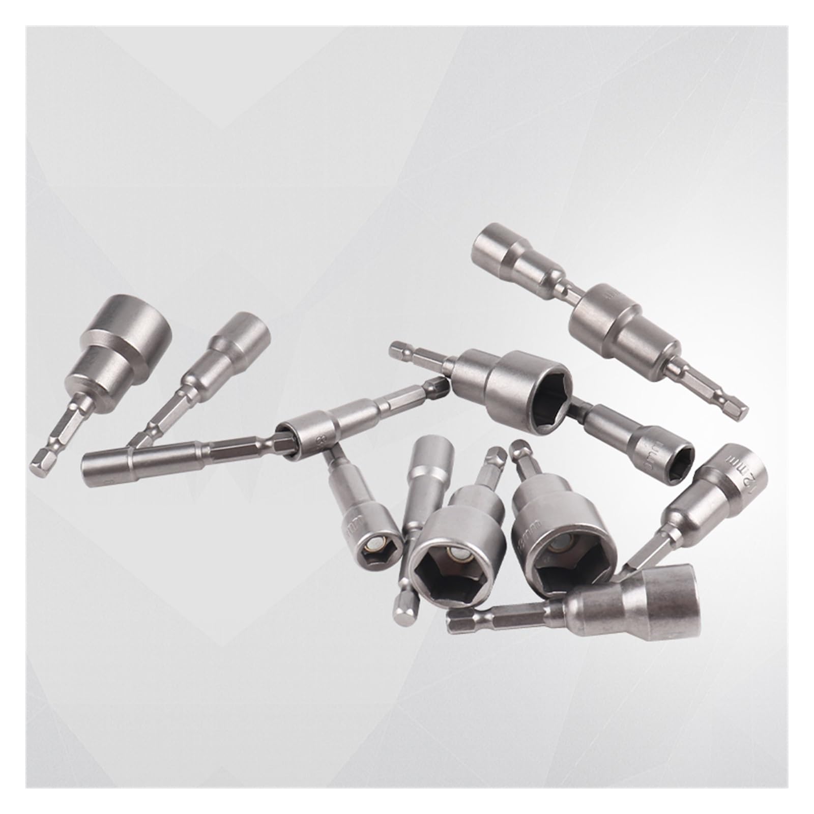 MORREZ Destornillador de 65mm de Longitud, Llave de Tubo, especificación de 6mm-19mm, boquillas de Manga Hexagonal Fuerte, Destornillador for Herramienta eléctrica, 14 Uds.