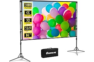 84 Inch Projector Screen with Stand for Outdoor and Indoor Movies