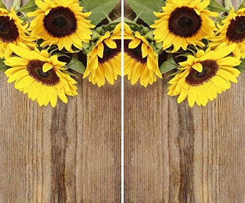 Factory4me Floral Curtains Solar Flowers. Window Curtain Set of 2 Panels Each W52 x L96 Total W104 x L96 inches Drapes for Living Room Bedroom Kitchen