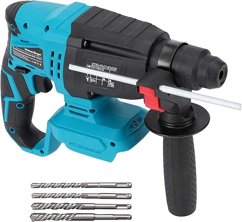 Miniatura 6 de Taladro de martillo giratorio sin escobillas para batería Makita de 18 V (solo herramienta) – Impacto de 3.2 julios, mandril SDS-Plus de 1-1/8