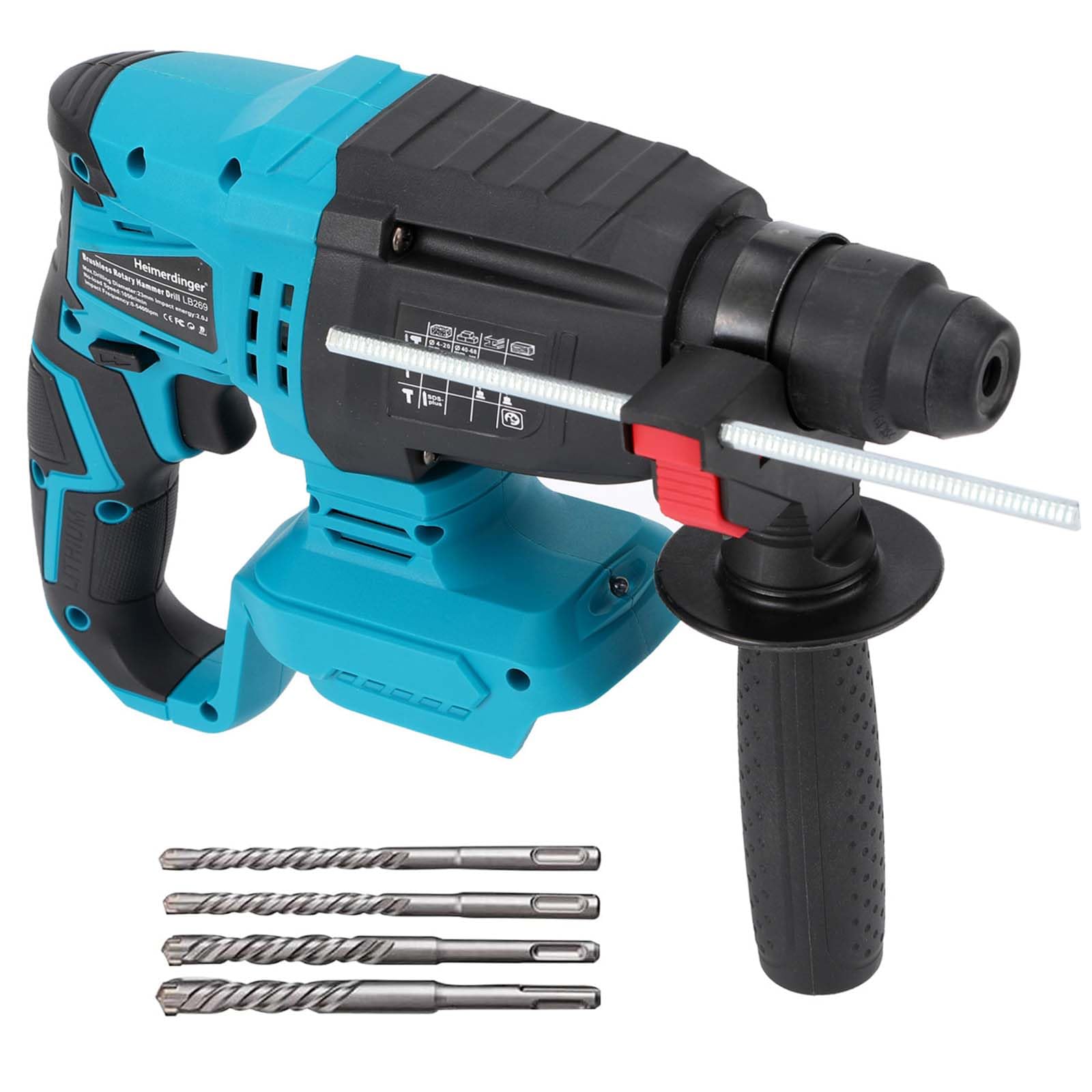 SDS-Plus Rotary Hammer Drill for Makita 18V Battery,Max Drilling Diameter 1-1/8",2 Joules Cordless Hammer Drill for Concrete Masonry,Stones, Cement,Tool Only