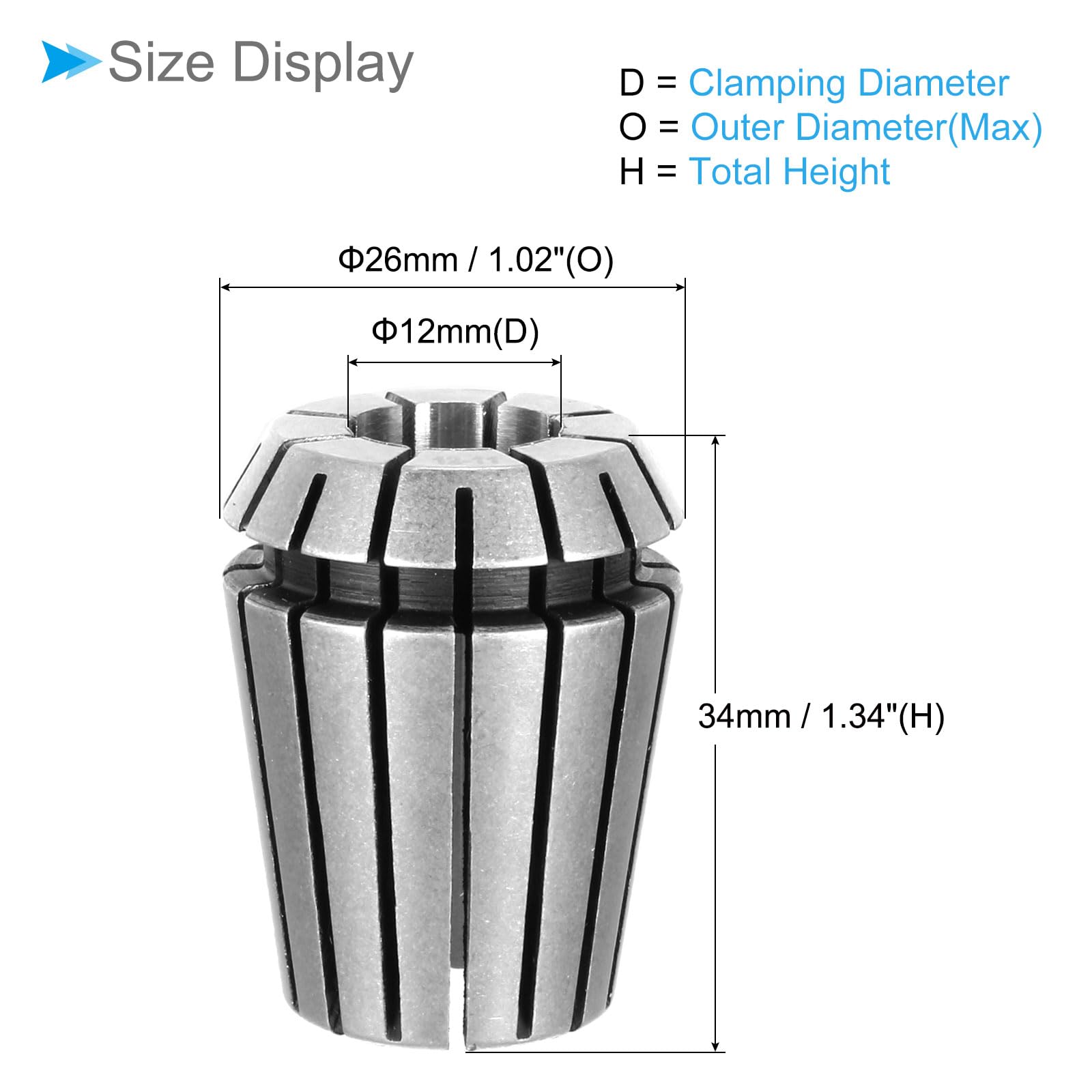 CoCud Spring Collet Chuck, ER-25 Spring Collet 12mm Clamping Diameter, 40Cr Steel Convenient Disassembly Chuck - Image 2