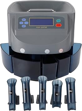 Electronic Automatic Coin Sorter Machine Counter Counting Change Money Gray