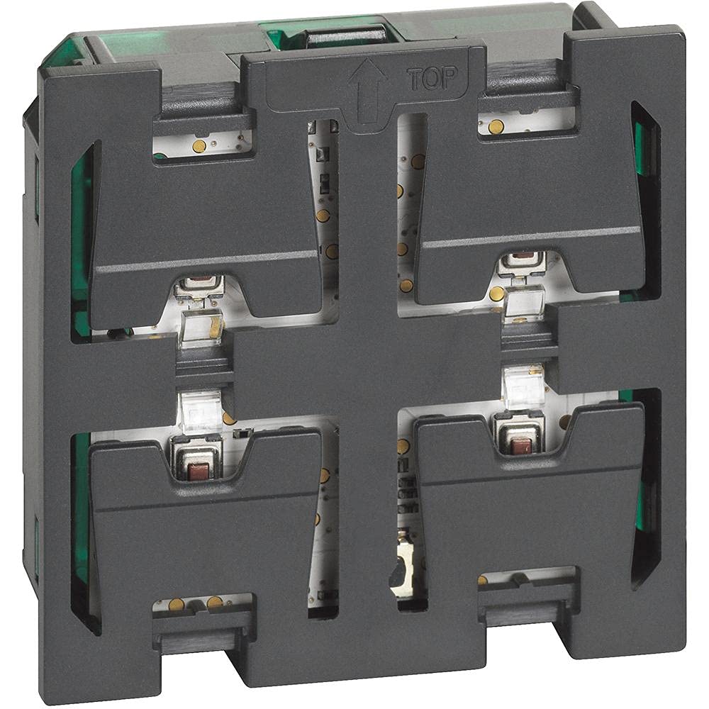 Bticino K4652M2 Comando per Gestire fino a 2 Funzioni ON/OFF per Luci e SU/GIÙ per Tapparella, Utilizzabile anche Come Comando Scenari, 2 Moduli, da Completare con Cover a 1/2 Moduli Serie Living Now