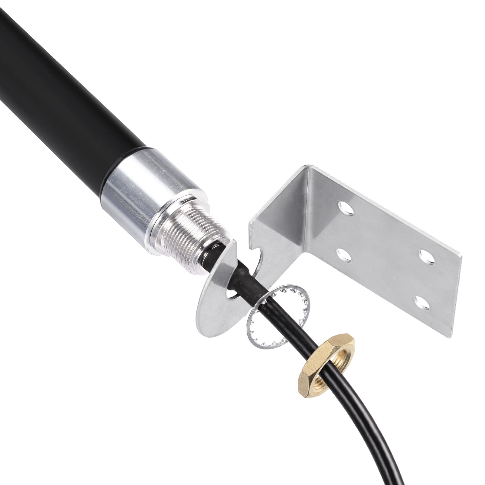 Bingfu 4G LTE Antenne Outdoor Große Reichweite 6 dBi SMA/RPSMA Wandmontage wasserdichte Glasfaserantenne mit 3 m Kabel kompatibel mit 4G LTE-Router Gateway Modem Sicherheitskamera, Mattschwarz