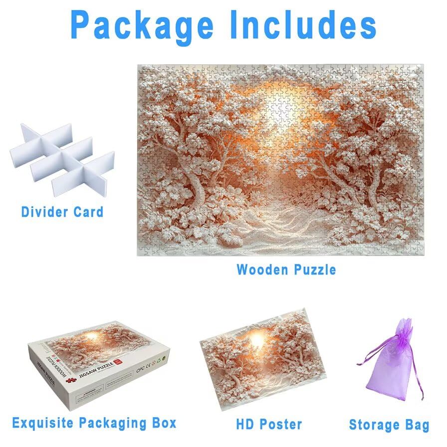 Puzzle 1500 Piezas Invierno para Adultos, Puzzle Paisajes de Madera con Caja Regalo para Adultos, Rompecabezas Desafiante para Toda la Familia, Rompecabezas para Regalo Mujer, Regalo Hombre, -5371