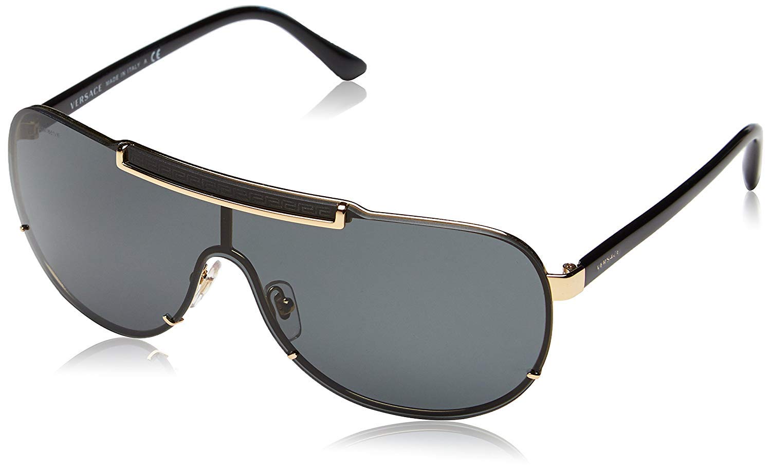Versace Men's VE 2140 Rock Icons Greca Aviator Sunglasses Grey