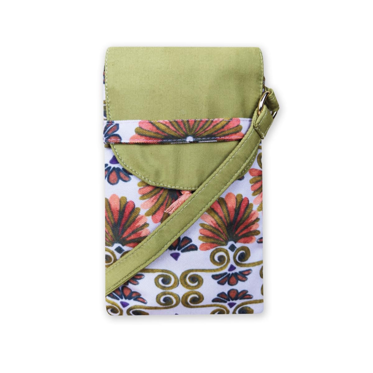 CRAFT HUES Women | Girls Handmade Printed Canvas Fabric Mobile Phone Sling Bag | Adjustable Shoulder Strap | Fashionable And Spacious | Perfect For Daily Use, Office, College (Mehendi) (B0D1GJZMX6) Amazon Price History, Amazon Price Tracker